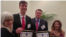 From left to right: Amy Katz, Steve Baragona, Kane Farabaugh, and Carolyn Presutti attend the Chesapeake AP awards banquet. 