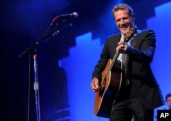 FILE - Glenn Frey performs at the 12th Annual Starkey Hearing Foundation "So The World May Hear" Gala in St. Paul, Minnesota, Aug. 4, 2012.