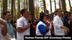 Presiden Jokowi menghadiri Festival KPH Nasional di Mangunan, Bantul, Yogyakarta, Jumat, 28 September 2018. (Foto Humas Pemda DIY)