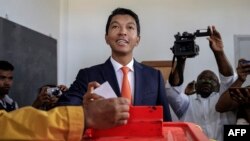 Le candidat à la présidentielle Andry Rajoelina lors de l'élection présidentielle à Antananarivo, à Madagascar, le 19 décembre 2018.