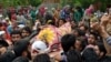 Funeral procession of Aijaz Ahmed Reshi, a former Harkat-ul-Mujahideen militant, who was shot dead by unidentified gunmen in Sopore, Kashmir, June 15, 2015. (Tajamul Lone for VOA News)