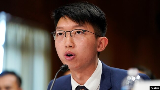 资料照:前香港大专学界国际事务代表团发言人张昆阳