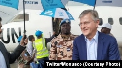 Le secrétaire général adjoint de l'ONU, Jean-Pierre Lacroix, arrive à Beni, au Nord-Kivu, en RDC, le 30 novembre 2019.