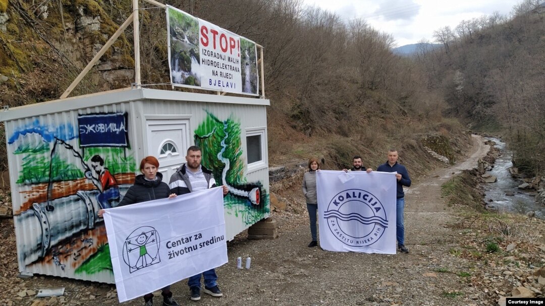 "Kuća za odbranu rijeka" mjesto otpora projektu MHE na Bjelavi, 19.04.2021, Bukovica, Foča.