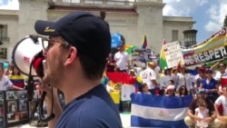 Venezolanos protestan frente a la OEA en Washington