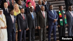 Leaders from member countries of the Non-Aligned Movement pose for a photograph at the 19th summit, in Munyonyo suburb, of Kampala, Uganda January 19, 2024.