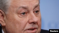 FILE - The Black Sea has been fought over for centuries, said Ukrainian Ambassador to the U.S. Volodymyr Yelchenko, and area nations can't "stand up to Russia” alone. He spoke July 2, 2020, at an event organized by a Middle East Institute program.