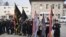 Bosnia and Herzegovina -- A procession of chetniks (chetnik, Dragoljub Draza Mihailovic, Serbian, Bosnian) from Serbia and Bosnia in Bosnian town of Visegrad, March 10, 2019.