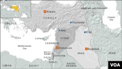 Syria map, Turkey, Iraq