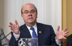 FILE - Rep. Jim McGovern, D-Mass., speaks on Capitol Hill in Washington, May 7, 2014. McGovern is calling for a new U.S. policy on Tibet.