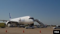 本届莫斯科航展上的空中客车A-350-900客机。