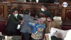 La lucha estalla en el piso de la legislatura de Bolivia
