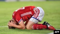 Walker Zimmerman du FC Dallas deçu lors d'un match perdu contre Mexico Pachua, Mexique, le 4 avril 2017. (Photo by YURI CORTEZ)