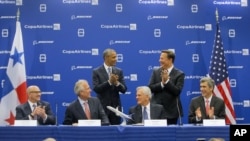 El presidente de EE.UU, Barack Obama y el panameño Juan Carlos Varela aprueban acuerdo multimillonario entre Copa y Boeing.