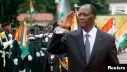 Le président de la Côte d'Ivoire Alassane Ouattara