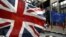 英国国旗和欧洲旗