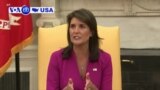 Manchetes Americanas 9 Outubro: Trump anunciou o pedido de demissão da embaixadora na ONU, Nikki Haley