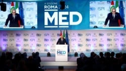 Menteri Luar Negeri Lebanon Abdallah Bou Habib berpidato dalam konferensi Dialog Mediterania di Roma, Italia, 25 November 2024. (Guglielmo Mangiapane/REUTERS)