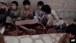 Anak-anak Yaman di kamp pengungsi kota Marib (foto: ilustrasi). 
