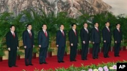 2007年中共17大后九常委亮相(资料照片) 