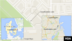 map locating Krudttonden , copenhagen, denmark