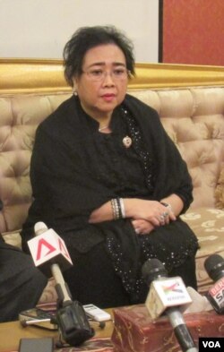 Rachmawati Soekarnoputri ditahan oleh Polda Metro Jaya atas tuduhan makar. (VOA/Andylala Waluyo)