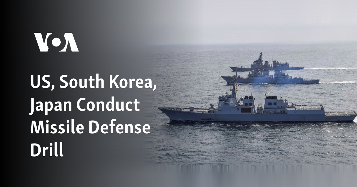 US, South Korea, Japan Conduct Missile Defense Drill