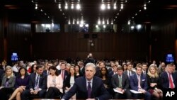 Neil Gorsuch, audition devant la commission judiciaire du Sénat, Capitol Hill, Washington, le 21 mars 2017. 