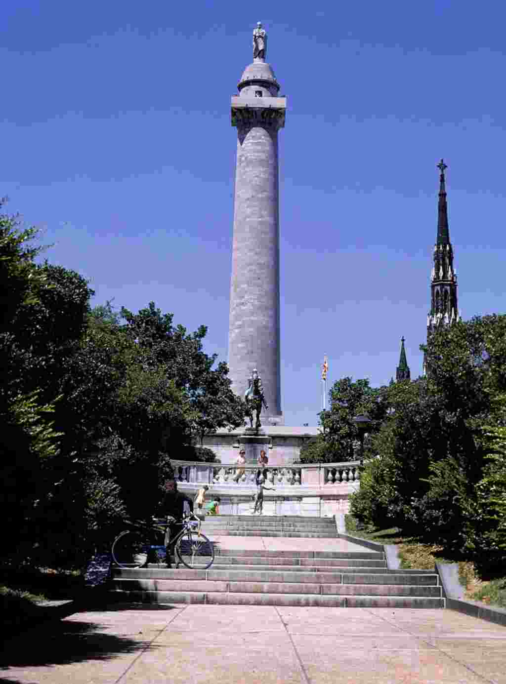 Baltimore’s Washington Monument in Mount Vernon Square.