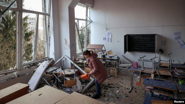 Aftermath of a Russian missile attack in Lviv