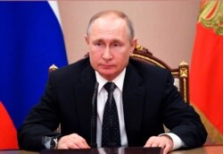 블라디미르 푸틴 러시아 대통령이 지난 13일 모스크바에서 국가안보회의를 주재하고 있다.