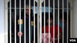 Prisonniers talibans dans une prison à Kaboul en Afghanistan le 14 décembre 2019.