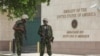 Kenyan police stand guard outside the U.S. embassy in Port-au-Prince on July 5, 2024. (Odelyn Joseph/AP)