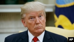 President Donald Trump during a meeting in the Oval Office of the White House in Washington, June 26, 2017. 