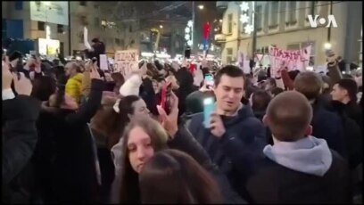 Protest studenata i građana na Slaviji