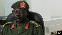 南苏丹军方发言人阿古尔（资料照片）