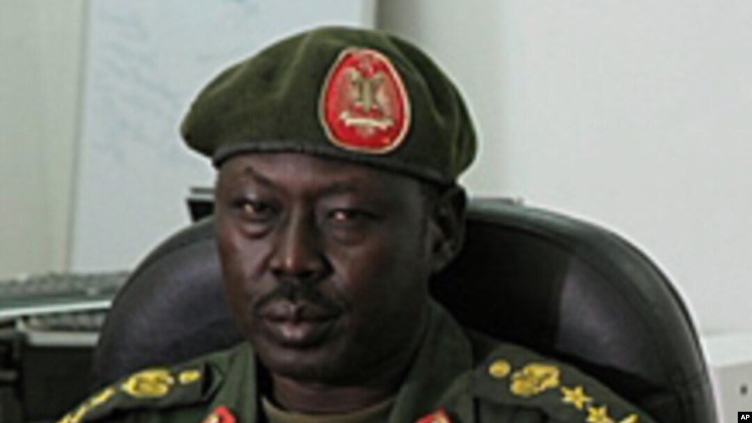 FILE - SPLA spokesman Philip Aguer, shown here at a briefing in March 2012, says that “if there are spoilers for the peace agreement, those spoilers at least are not on our side.”