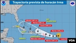 El ejército estadounidense ordenó la evacuación de más de cinco mil personas de una Estación Aérea Naval en Florida en preparación para el huracán Irma.