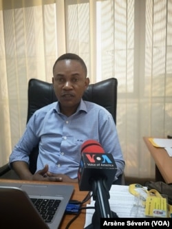 Patrick Itsoua, directeur Corpored Affairs de MTN Congo à Brazzaville, en République du Congo, le 22 juillet 2019. (VOA/Arsène Séverin)