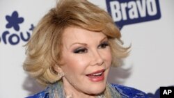 Joan Rivers dalam sebuah acara di New York, 15 Mei 2014.