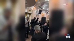 خواندن «ای ایران» در مراسم یادبود جوان کشته شده امیرحسین سعیدی