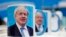 Mugs with a mug shot portrait of Boris Johnson are one sale at the annual Conservative Party Conference in Manchester, England, Sept. 29, 2019. 
