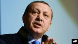 Le president Recep Tayyip Erdogan de la Turquie