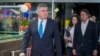 Croatian President incumbent Zoran Milanovic arrives for a TV debate, days ahead of the run-off of the Croatian presidential election, in Zagreb, Croatia, Jan. 7, 2025. 