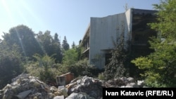 Abandoned hangar where, allegedly, the radioactive incident has happened, Energoinvest area, in Sarajevo, September 7, 2020.
