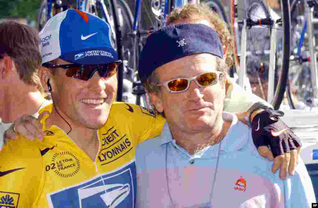 Robin Williams fue un gran fanático del ciclismo profesional. El ciclista estadounidense Lance Armstrong era uno de sus atletas favoritos.