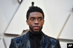 'Black Panther' star Chadwick Boseman arrives at the Oscars on Sunday, Feb. 24, 2019, at the Dolby Theatre in Los Angeles. (Photo by Jordan Strauss/Invision/AP)