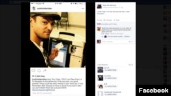 Justin Timberlake's Facebook post, showing that he flew to Tennessee to cast his vote early.
