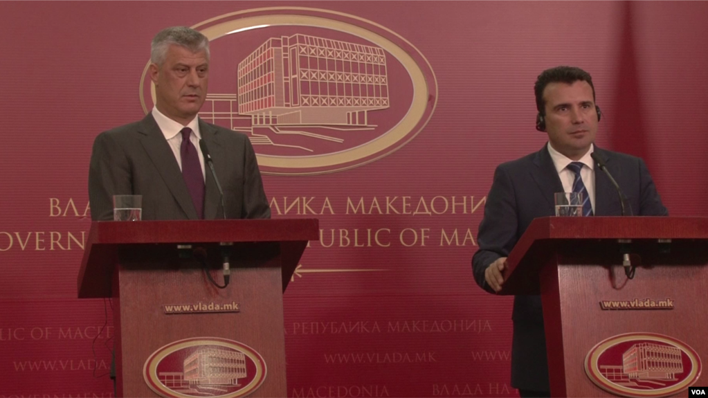 Thaçi viziton Shkupin, bën thirrje për pjesëmarrje në referendum