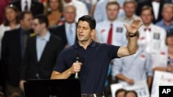 Republican vice presidential candidate Rep. Paul Ryan, R-Wis., speaks during a campaign event in Raleigh, N.C. Aug. 22, 2012